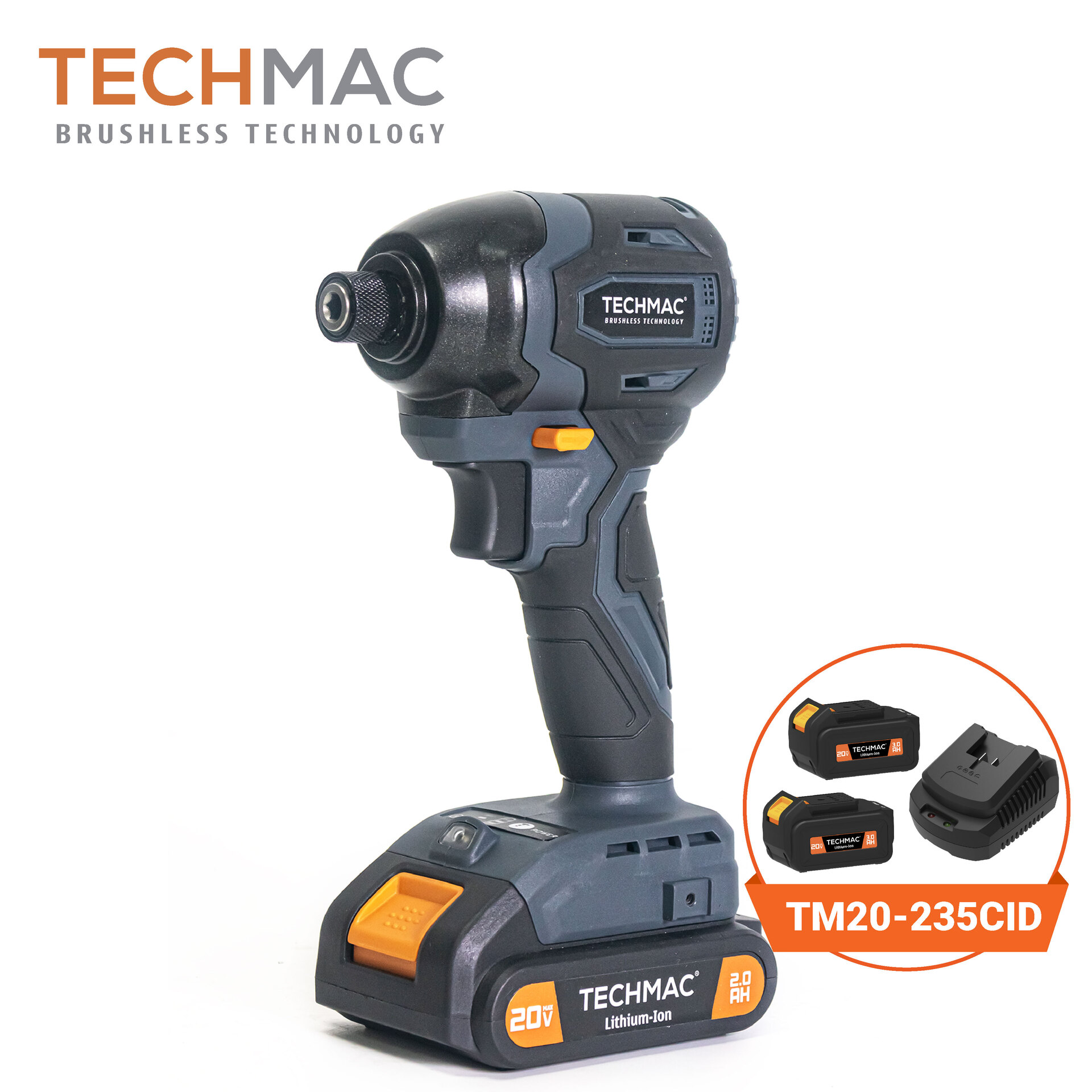 Máy vặn vít dùng pin Techmac TM20-235CID ( Hex 1/4" )